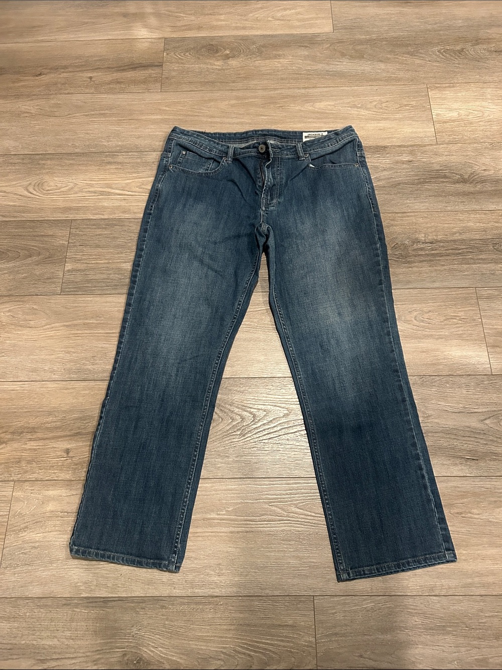 Buffalo David Bitton Men's Straight Jeans in Medium Blue Wash Size 36 x 30